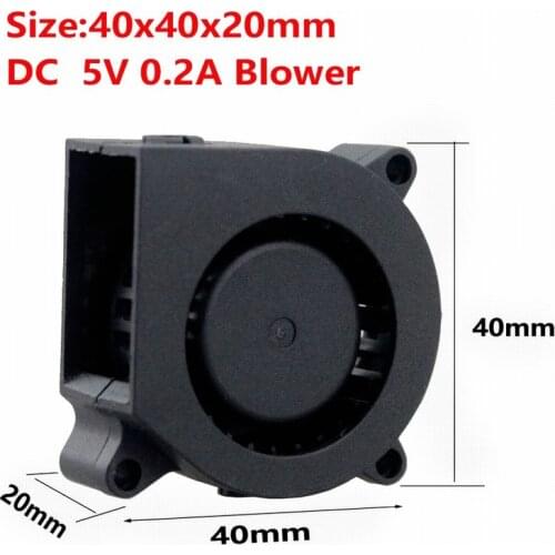 1pcs Gdstime 4020 40mm x 20mm Small Fan Dual Ball Bearing 3D Printer 40mm DC Cooling Blower Fan 5V