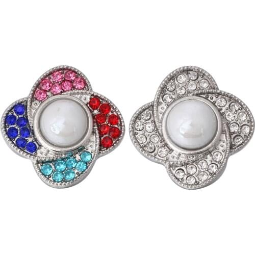 10pcs/lot Flower Snap Jewelry Metal Snap Button fit 18mm 20mm Snap Bracelets Necklace Valentines Day Gift For Women