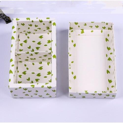2 Sections Small Size Paper Macaron Boxes With Base And Lids Macaron Candies And Sweets Macaron Melaleuca Boxes For Cakes Cases
