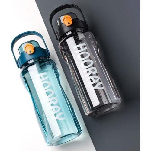 2000ml Water Bottle Food Grade Large Capacity Plastic Transparent Drinking Water Bottle for Office