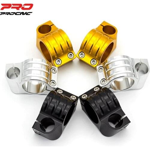 31mm - 55mm Aluminum 7/8" 22mm Universal CNC Black Motorcycle Regular Normal Handle Bar Handlebars Clipons Clip On Heads Clamp