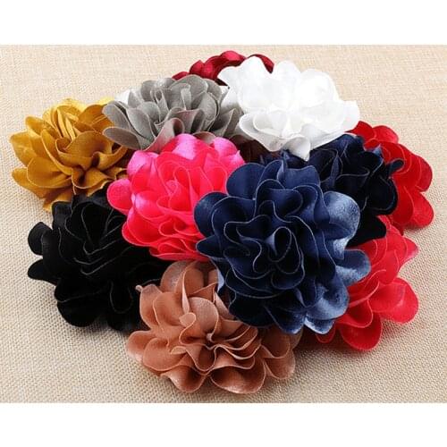 4Pcs Flowers Patches Applique Lace Trim Patch Fabric DIY Wedding Dress Flowers Hat Hair Clothes Applique Crafts Materials