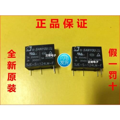 5pcs/lot New and original Relays SJE-S-124LM-F Replaces JZC-33F-024-HS3