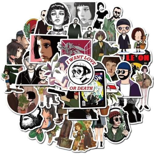 TD ZW 50Pcs/Lot Classic Movie Matilda Leon Stickers For Laptop Car Motorcycle Luggage Bicycle Waterproof Decal Stickers