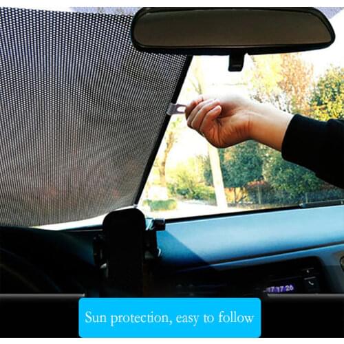 Universal Car Sunshade Cars Accessories Rear Side Window Front Back Windshield Sun Block Blinks Black Cover Suction Cup Curtain