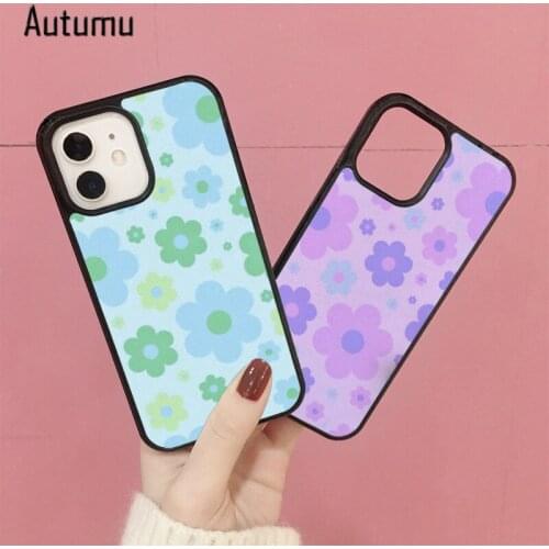 Phone Case for iPhone 12 mini X XS XR 11 Pro Max SE 2020 5 6S 7 8 Plus Samsung Galaxy S8 S9 S10 S20 S21 Flowery Cover