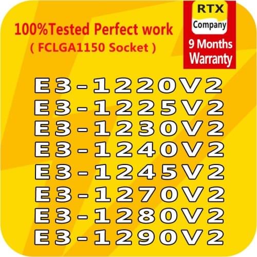 E3-1220V2 1225V2 1230V2 1240V2 1270V2 1280V2 1290V2 1245V2 1220v3 LGA1155 4cores CPU Server Processo rPC Computer Xeon Processor
