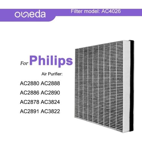 1 PC for Philips Hepa Filter Air Purifier AC2880 AC2888 AC2886 AC2890 AC2878 AC3824 AC2891 AC3822 Hepa Carbon Filter FY2426