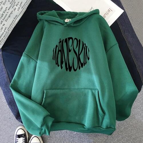 Print Maneskin Hoodie New Fashion Women Loose O-Neck Casual Sweatshirts Hoodies Harajuku Fleece Pullovers Hoody 11 Colors