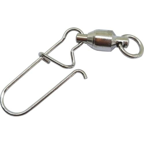 INFOF 100/200/500pcs Fishing Swivels Snap Ball Bearing Swivel with Nice Snap Fishing Connector Hook for Feeder Carp Fishing