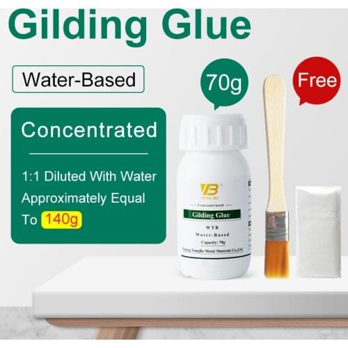 70g Gilding Glue for Gold Leaf Foil Water-based Glue for Gold Foil Sheets Craft Paper Home Decoration Gilding Adhesive