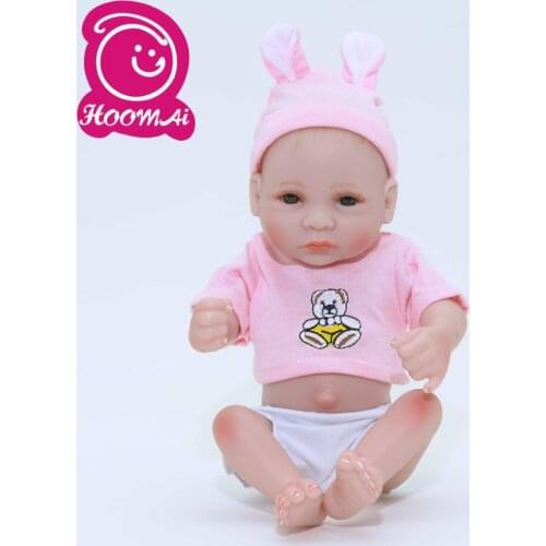 Tiny Lovely Doll Lifelike Bebe Reborn Baby Dolls 10" Full Silicone Vinyl Newborn Babies Toy Kids Birthday Christmas Gifts 25CM
