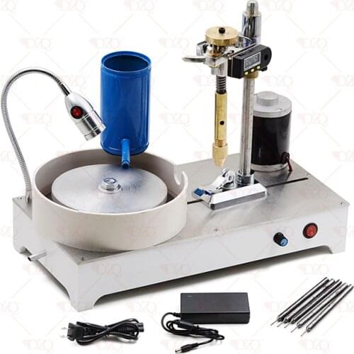 Stainless Steel Lapidary Machine Precision 0-1800Rpm Gemstone Faceting Polishing Machine 120W Jade Processing Equipment
