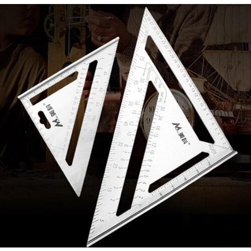 7inch/18cm/30cm Metric Triangle Angle Protractor Aluminum Alloy Speed Try Square Carpenters Measuring ruler Layout Tool