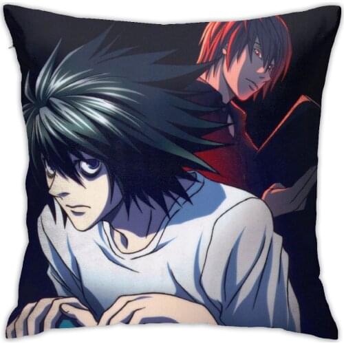 Death Note Figure Pillowcases On Cushions Decorative Cushion Cover For Cushion Anime Death Note Custom Pillow Cushion