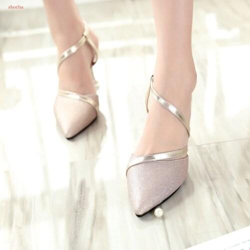 New Women Pointed Heel Sandals summer High Heels Buckle Strap Female Fine heel Fashion Woman Sandal Shoes Sandalias