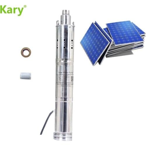 Kary dc 24v solar pumps for deep well including shipping 1.28 inch outlet 3000L/H max lift 40m screw motor submersible pump