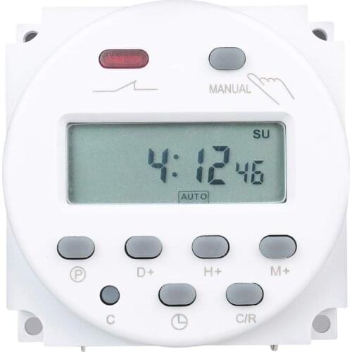 1A Timer Switch CN10 AC/DC 12V 24V 110V 120V 220V 230V 240V Digital LCD Power Week Mini Programmable Time Switch Relay 8A to 16A