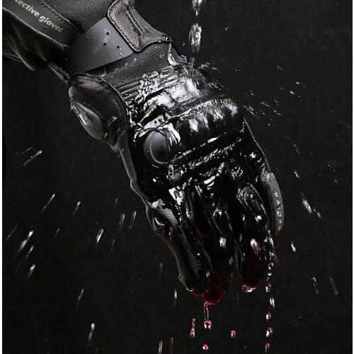 2018 Winter New waterproof windproof warm leather motorcycle racing gloves knight touch screen shatter-resistant Motorbike glove
