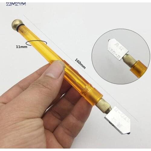 1pc 160mm Diamond Glass Cutter 2-10mm Professional Portable Wheel Blade DIY Tile Mirror Craft Cutting Hand Tools Diamond Alloy