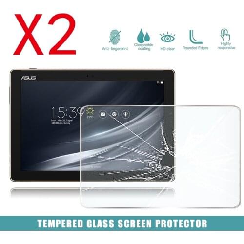 2Pcs Tablet Tempered Glass Screen Protector Cover for Asus ZenPad 10 Z301M HD Eye Protection Anti-Screen Breakage Tempered Film