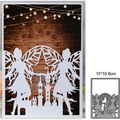 2021 Cutting dies Couple Angel Frame metal cutting dies cut die mold Scrapbook paper craft knife mould blade punch stencils dies