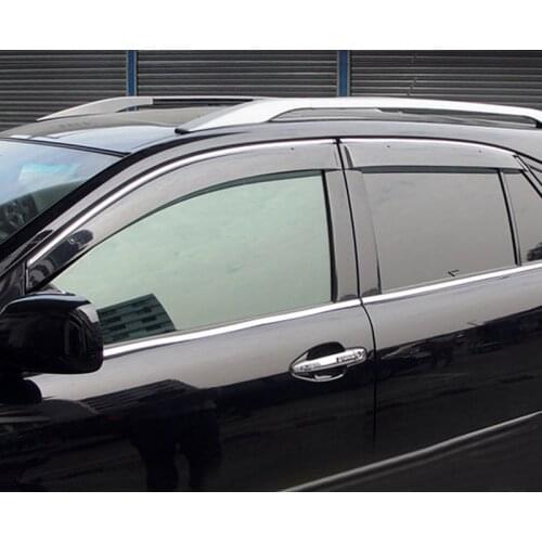 For Lexus RX 350 2010 2011 2012 2013 2014 2015 Plastic Window Visor Rain Sun Shield Guard Deflector Trim 4pcs Car Styling