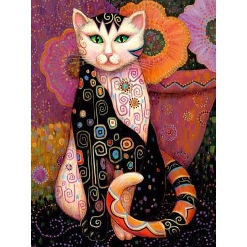 5D Diamond Painting Cross Stitch Diamond Embroidery Cat Full Rhinestones Pattern Home Decoration Needle Craft&Art