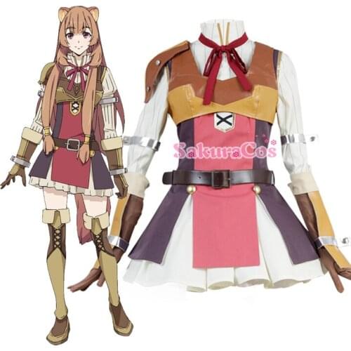 Anime The Rising of the Shield Hero Raphtalia Dress Uniform Cosplay Costume Halloween Carnival Men Free Shipping New Customized