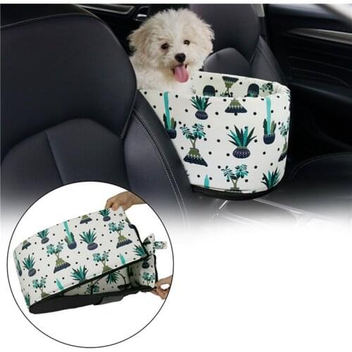 Car Central Control Nest Pet Safety Seat Dog Kennel Removable Washable Pet Bed for Small Pet Car Travel