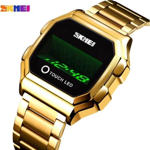2021 New SKMEI Digital Watches Men Watch Movement Male Clock Creative LED Touch Screen Luxury Stainless Steel Relogio Masculino
