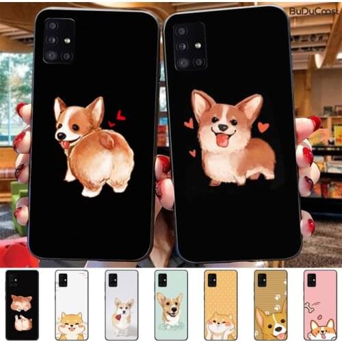 Chenel Super Cute Corgi Luxury Unique design TPU Phone Case For Samsung Galaxy A50 A7 A8 A6 Plus A9 2018 A70 A20 A30 A40
