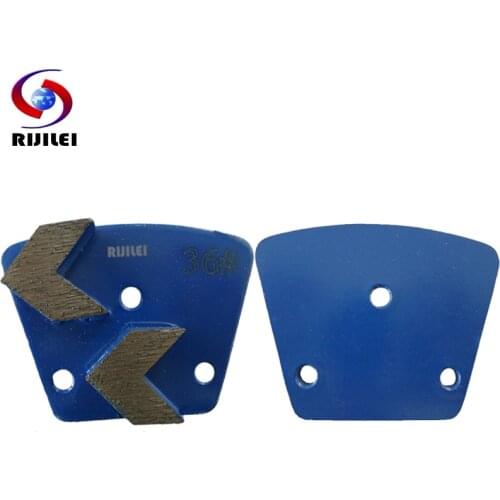 RIJILEI 30PCS Trapezoid Metal Bond Diamond Grinding Disc Concrete Grinding Shoes Plates Floor Marble Polishing Pad A30