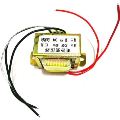 30W double 15V power transformer input / output: 220V 50Hz: double 15V