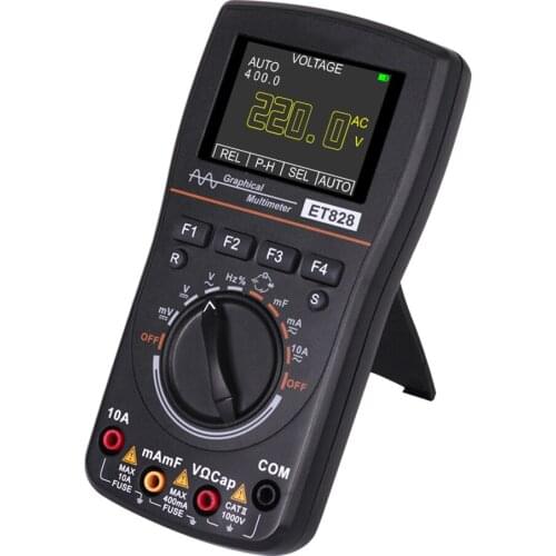 ET828 2 in 1 High Definition Intelligent Digital Oscilloscope Multimeter 1MHz Bandwidth 2.5Msps Sampling Rate