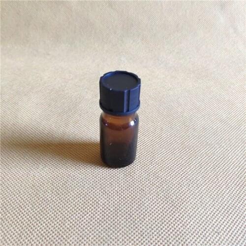 10pcs 5ml Amber Dropper Dispensing Bottles DIN 18mm Brown essential oil bottle cosmetic glass vial with black cap