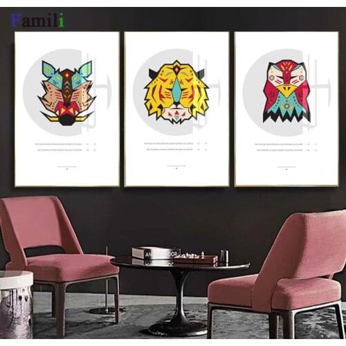 Cute Fox Owl Cartoon Woodland Animals kids Poster&Prints For Children Bedroom Canvas Painting Modern Wall Picture Home Decor