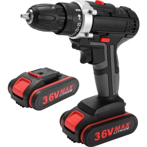 36V Multifunctional Electric Drill Impact Drill High-power Lithium Battery Rechargeable Cordless Electric Screwdriver DIY Tools