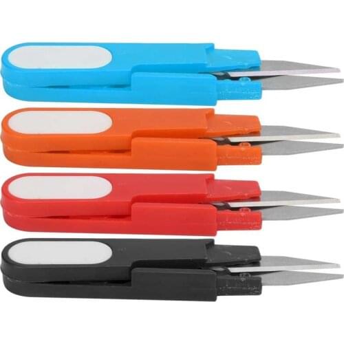 Stainless Steel Fish Use Scissors Fishing Line Cut Clipper Fishing Tool Scissor Tackle U Shape Sewing Scissors Accessory