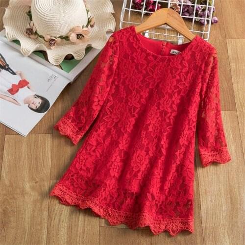 Autumn Spring Girls Dress Lace Princess Dress Fluffy Cake Smash Dress Kids Baby Long Sleeve Dresses Clothes Children Clothing