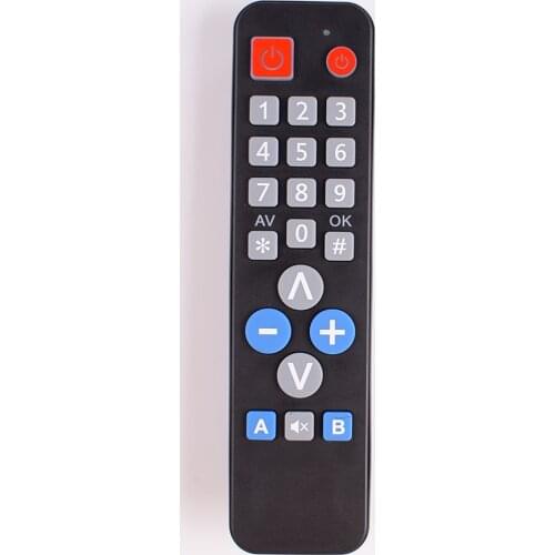 Learn Remote Control work for 2 devices for TV VCR STB DVD DVB,TV BOX, Easy to use for old people, universal controller