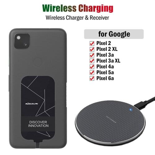 Qi Wireless Charging for Google Pixel 2 3a XL 2XL Wireless Charger+USB Type-C Charging Adapter Receiver