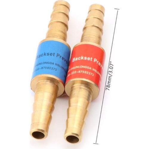 2pcs Pipe Flashback Arrestors Of Acetylene Liquefied Gas Propane & Oxygen Fuel