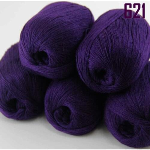 Sale New 5 X50g Balls High Quality 100% pure cashmere luxury warm soft hand knitting Yarn 233-621-5 Purple