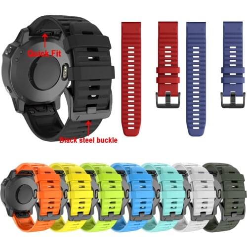 Fenix5 Band Strap for fenix 5 5X Plus Quick Release Silicone Wrist bands For Garmin Fenix 6 6X Pro Quick Fit 22mm 26mm Watchband