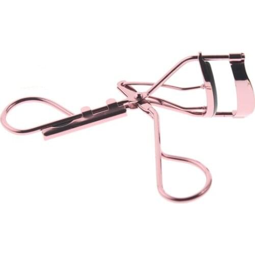 Rose Gold Color Metal Best Asian Portable Professional Eyelash Curler Tool Product With Replacement Pad For Women Girls