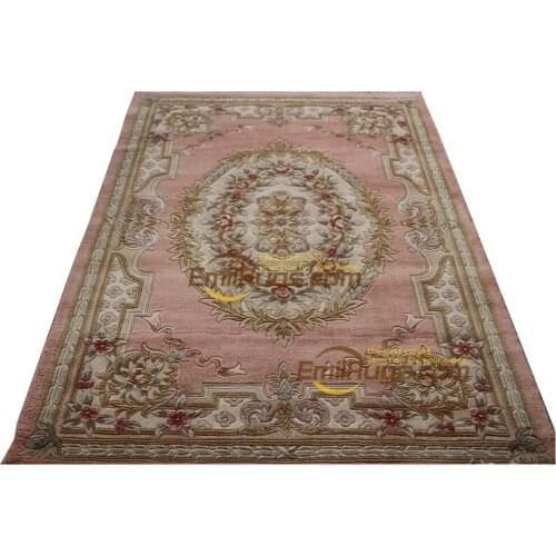 Rose carpet wool french carpet About machine made Thick Plush Savonnerie Rug 137X198cm 4.5'X6.5' carpet 3d carpet