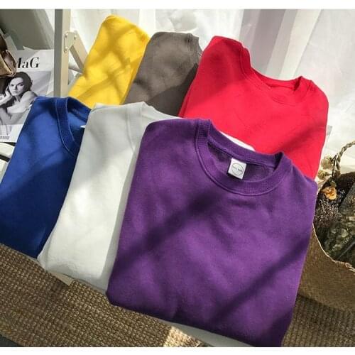 Hoodies Women Mencasual Crewneck Sportswear Warm Fleece Sweatshirt Loose Hoody Autumn Clothes