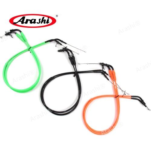 Arashi Motorcycle Brake Oil Accelerator Throttle Cables Lines Control Wires Stainless for KAWASAKI Z1000 2014 2015 2016 1 Pair