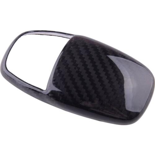 Carbon Fiber Black Gear Shift Knob Head Cover Trim Fit for Dodge Challenger Charger 2019 2018 2017 2016 2015